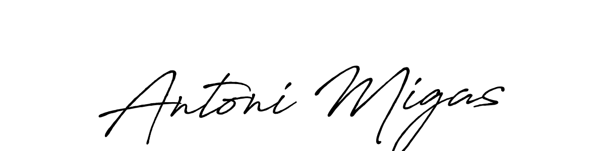 This is the best signature style for the Antoni Migas name. Also you like these signature font (Antro_Vectra_Bolder). Mix name signature. Antoni Migas signature style 7 images and pictures png