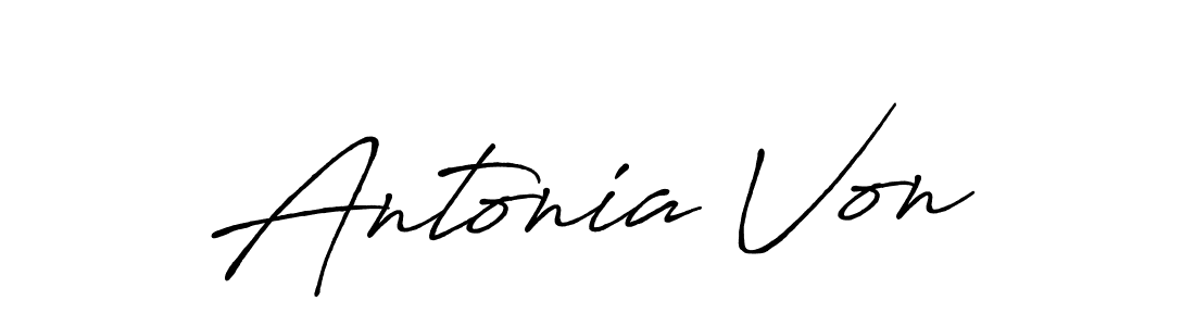 You should practise on your own different ways (Antro_Vectra_Bolder) to write your name (Antonia Von) in signature. don't let someone else do it for you. Antonia Von signature style 7 images and pictures png