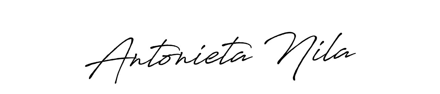 Design your own signature with our free online signature maker. With this signature software, you can create a handwritten (Antro_Vectra_Bolder) signature for name Antonieta Nila. Antonieta Nila signature style 7 images and pictures png