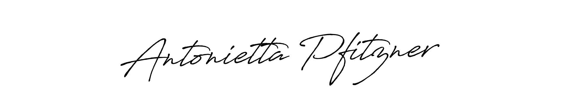 Make a beautiful signature design for name Antonietta Pfitzner. With this signature (Antro_Vectra_Bolder) style, you can create a handwritten signature for free. Antonietta Pfitzner signature style 7 images and pictures png