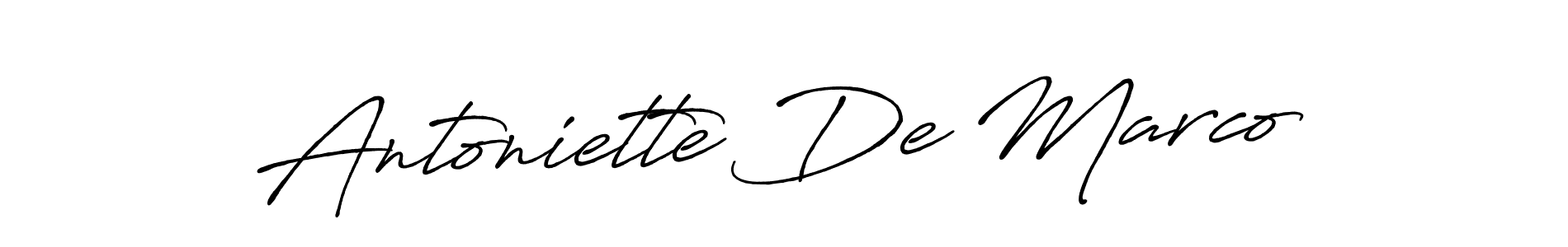 Make a beautiful signature design for name Antoniette De Marco. Use this online signature maker to create a handwritten signature for free. Antoniette De Marco signature style 7 images and pictures png