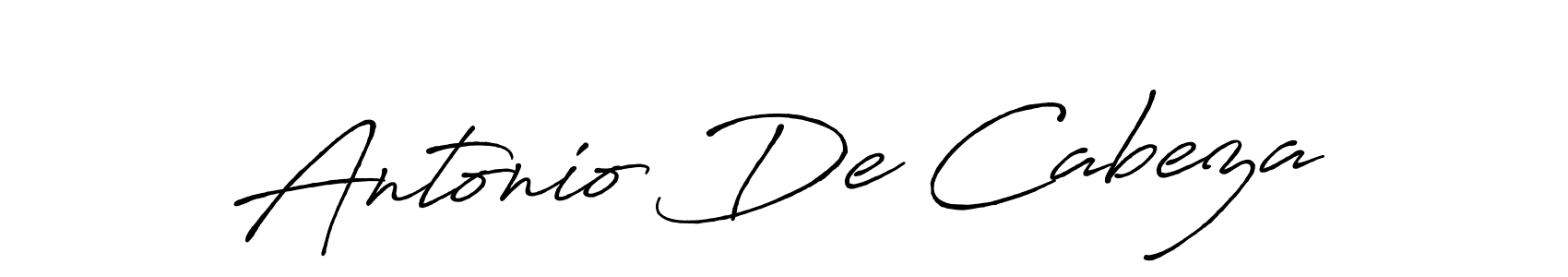 Create a beautiful signature design for name Antonio De Cabeza. With this signature (Antro_Vectra_Bolder) fonts, you can make a handwritten signature for free. Antonio De Cabeza signature style 7 images and pictures png