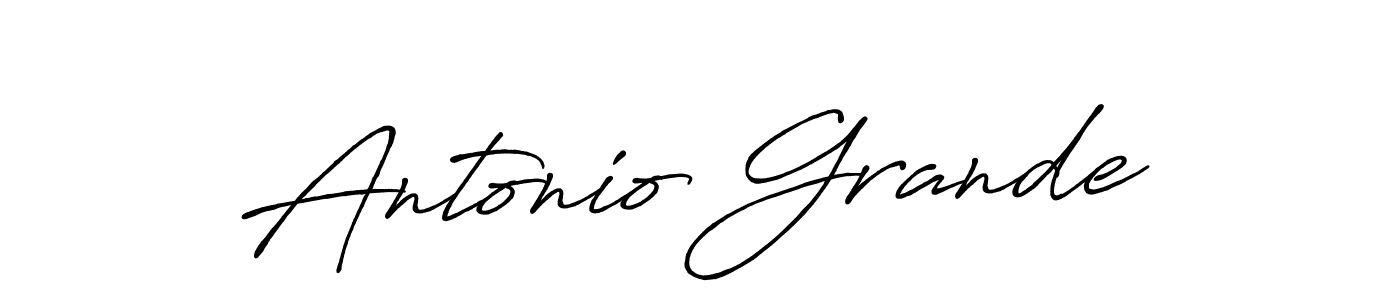 How to make Antonio Grande name signature. Use Antro_Vectra_Bolder style for creating short signs online. This is the latest handwritten sign. Antonio Grande signature style 7 images and pictures png