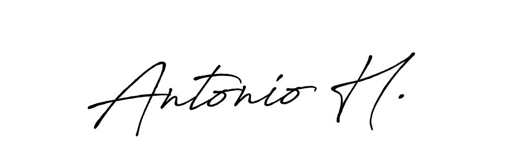 Make a beautiful signature design for name Antonio H.. Use this online signature maker to create a handwritten signature for free. Antonio H. signature style 7 images and pictures png