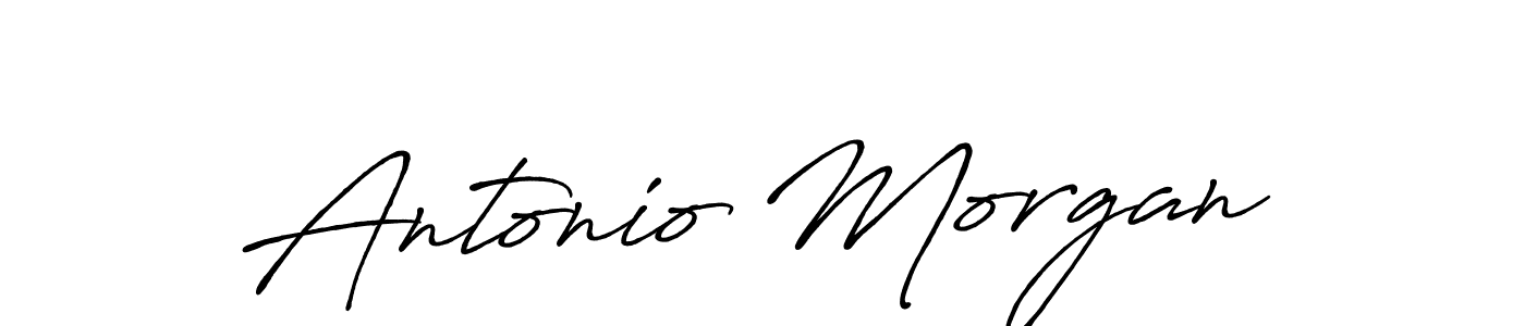 How to make Antonio Morgan name signature. Use Antro_Vectra_Bolder style for creating short signs online. This is the latest handwritten sign. Antonio Morgan signature style 7 images and pictures png