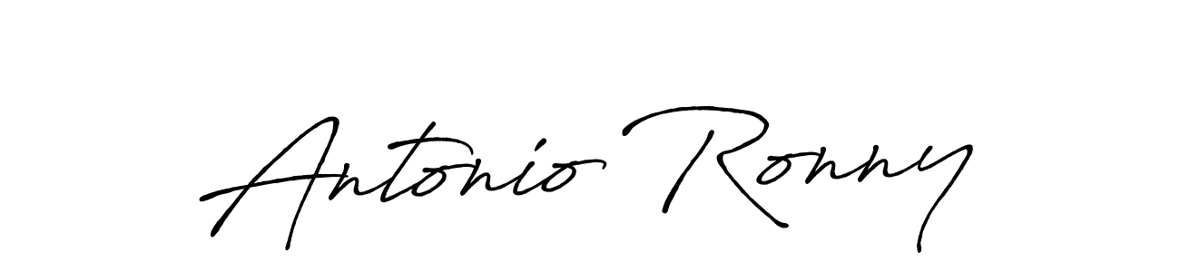 Create a beautiful signature design for name Antonio Ronny. With this signature (Antro_Vectra_Bolder) fonts, you can make a handwritten signature for free. Antonio Ronny signature style 7 images and pictures png