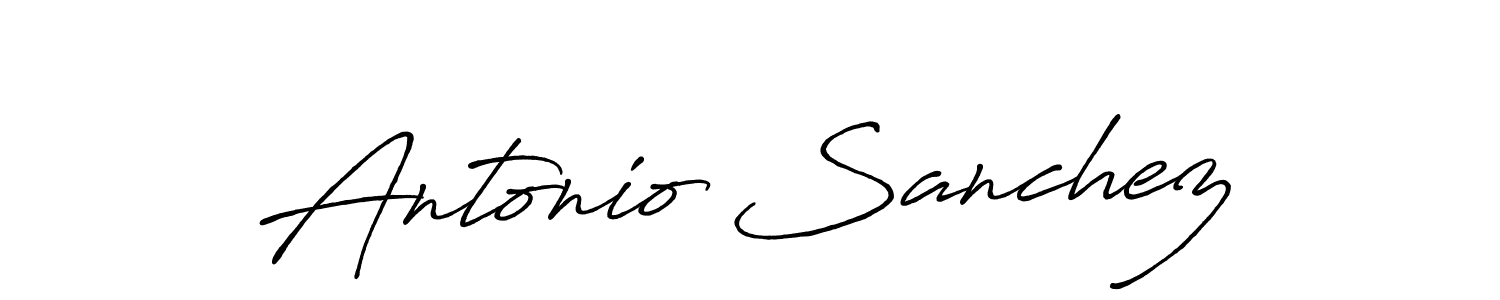 Make a beautiful signature design for name Antonio Sanchez. With this signature (Antro_Vectra_Bolder) style, you can create a handwritten signature for free. Antonio Sanchez signature style 7 images and pictures png