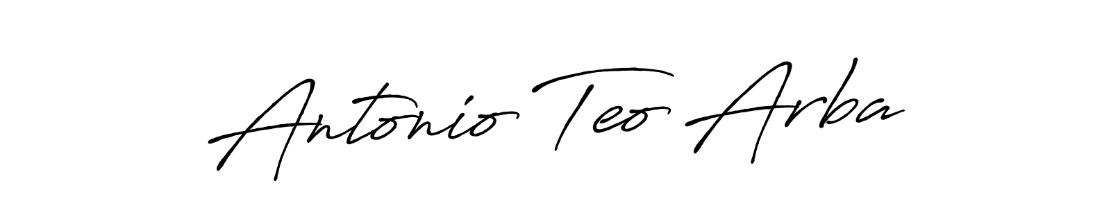 Make a beautiful signature design for name Antonio Teo Arba. With this signature (Antro_Vectra_Bolder) style, you can create a handwritten signature for free. Antonio Teo Arba signature style 7 images and pictures png