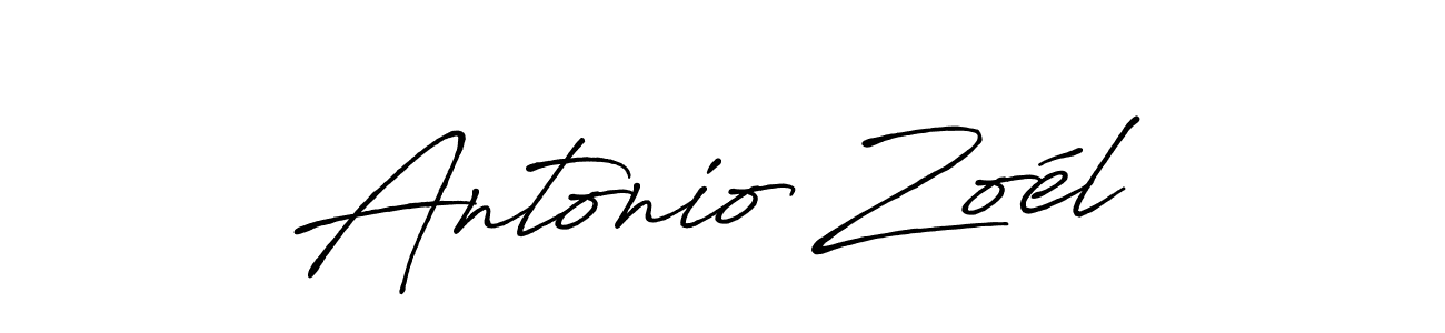 Antonio Zoél stylish signature style. Best Handwritten Sign (Antro_Vectra_Bolder) for my name. Handwritten Signature Collection Ideas for my name Antonio Zoél. Antonio Zoél signature style 7 images and pictures png