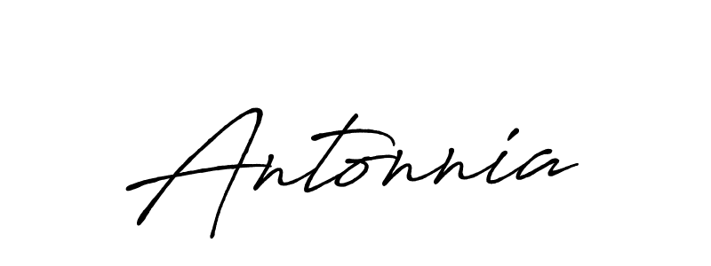 Use a signature maker to create a handwritten signature online. With this signature software, you can design (Antro_Vectra_Bolder) your own signature for name Antonnia. Antonnia signature style 7 images and pictures png
