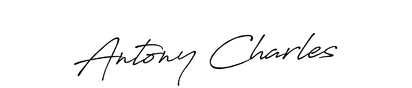 Use a signature maker to create a handwritten signature online. With this signature software, you can design (Antro_Vectra_Bolder) your own signature for name Antony Charles. Antony Charles signature style 7 images and pictures png