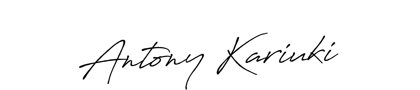 The best way (Antro_Vectra_Bolder) to make a short signature is to pick only two or three words in your name. The name Antony Kariuki include a total of six letters. For converting this name. Antony Kariuki signature style 7 images and pictures png