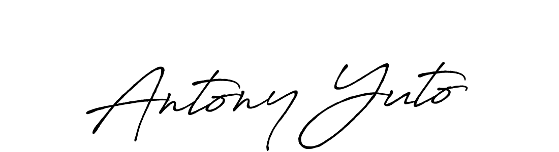 Antony Yuto stylish signature style. Best Handwritten Sign (Antro_Vectra_Bolder) for my name. Handwritten Signature Collection Ideas for my name Antony Yuto. Antony Yuto signature style 7 images and pictures png