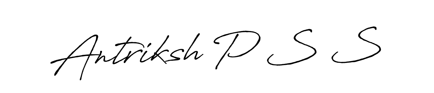 How to make Antriksh P S S signature? Antro_Vectra_Bolder is a professional autograph style. Create handwritten signature for Antriksh P S S name. Antriksh P S S signature style 7 images and pictures png