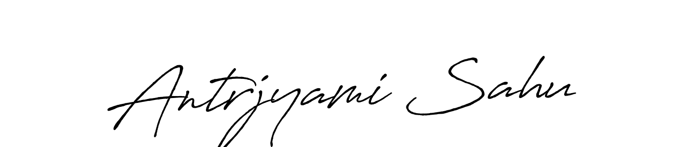 Design your own signature with our free online signature maker. With this signature software, you can create a handwritten (Antro_Vectra_Bolder) signature for name Antrjyami Sahu. Antrjyami Sahu signature style 7 images and pictures png