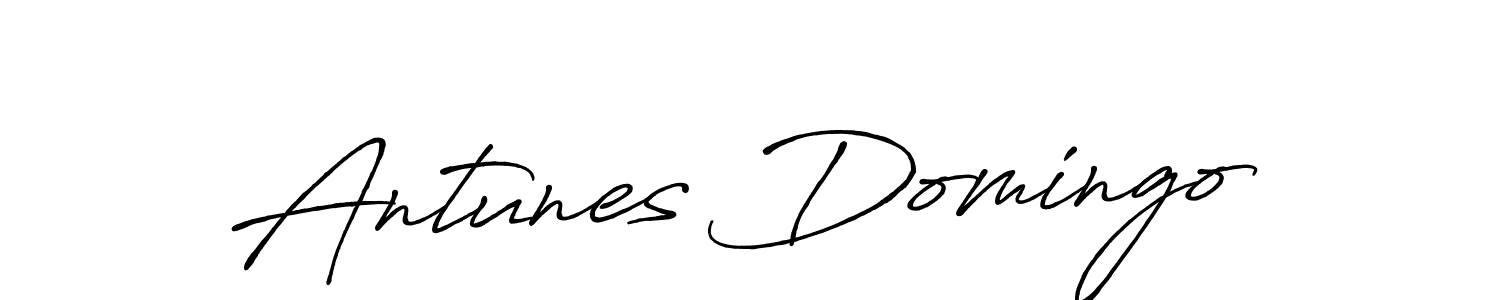 How to make Antunes Domingo name signature. Use Antro_Vectra_Bolder style for creating short signs online. This is the latest handwritten sign. Antunes Domingo signature style 7 images and pictures png