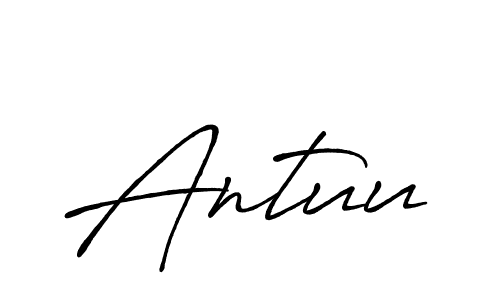 Antuu stylish signature style. Best Handwritten Sign (Antro_Vectra_Bolder) for my name. Handwritten Signature Collection Ideas for my name Antuu. Antuu signature style 7 images and pictures png