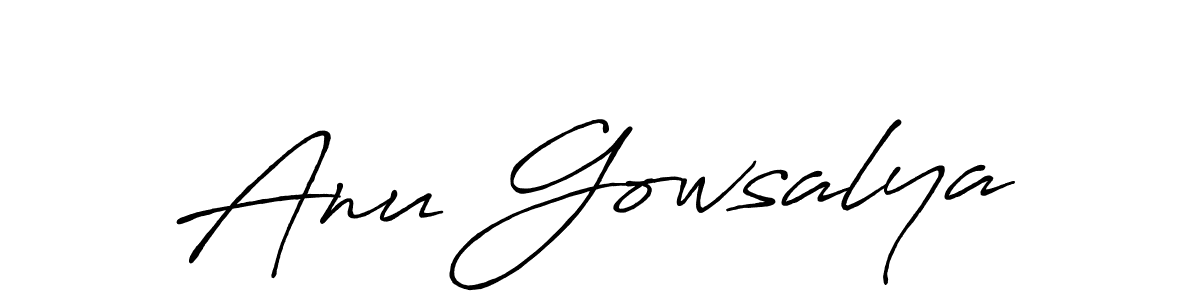 It looks lik you need a new signature style for name Anu Gowsalya. Design unique handwritten (Antro_Vectra_Bolder) signature with our free signature maker in just a few clicks. Anu Gowsalya signature style 7 images and pictures png