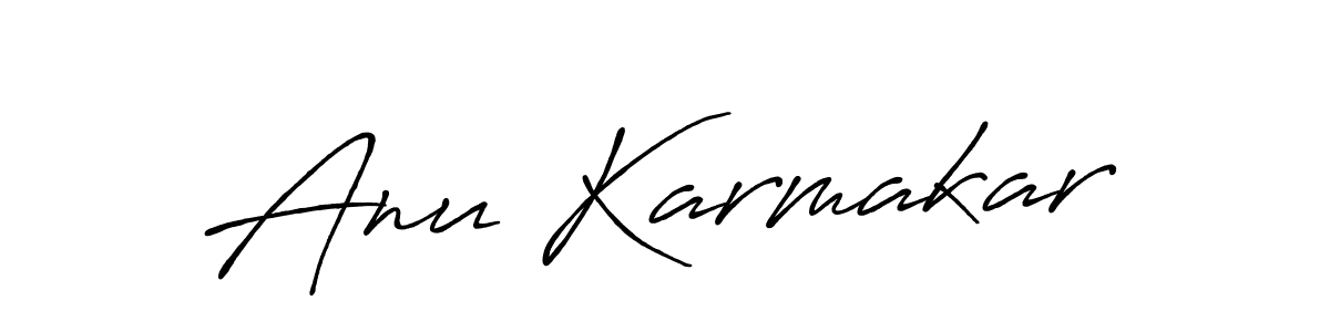 Anu Karmakar stylish signature style. Best Handwritten Sign (Antro_Vectra_Bolder) for my name. Handwritten Signature Collection Ideas for my name Anu Karmakar. Anu Karmakar signature style 7 images and pictures png