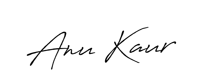 Make a beautiful signature design for name Anu Kaur. With this signature (Antro_Vectra_Bolder) style, you can create a handwritten signature for free. Anu Kaur signature style 7 images and pictures png