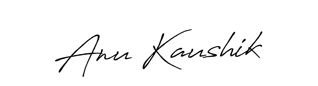 Make a beautiful signature design for name Anu Kaushik. Use this online signature maker to create a handwritten signature for free. Anu Kaushik signature style 7 images and pictures png