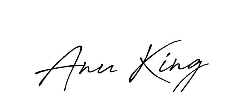 How to make Anu King name signature. Use Antro_Vectra_Bolder style for creating short signs online. This is the latest handwritten sign. Anu King signature style 7 images and pictures png