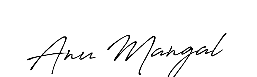 Similarly Antro_Vectra_Bolder is the best handwritten signature design. Signature creator online .You can use it as an online autograph creator for name Anu Mangal. Anu Mangal signature style 7 images and pictures png