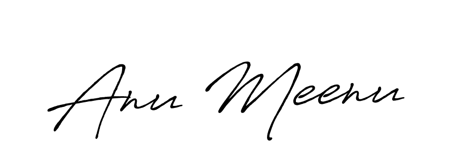 Use a signature maker to create a handwritten signature online. With this signature software, you can design (Antro_Vectra_Bolder) your own signature for name Anu Meenu. Anu Meenu signature style 7 images and pictures png