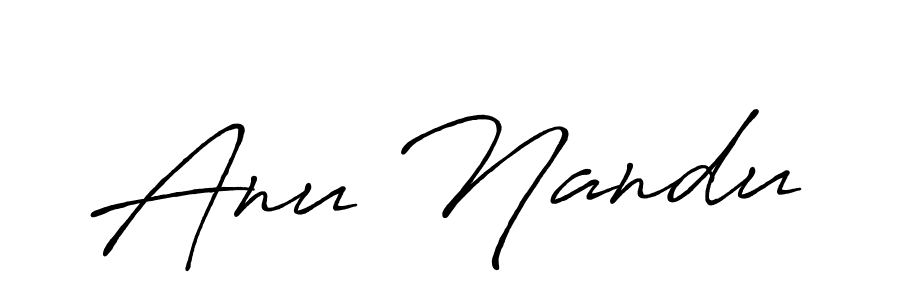Create a beautiful signature design for name Anu Nandu. With this signature (Antro_Vectra_Bolder) fonts, you can make a handwritten signature for free. Anu Nandu signature style 7 images and pictures png