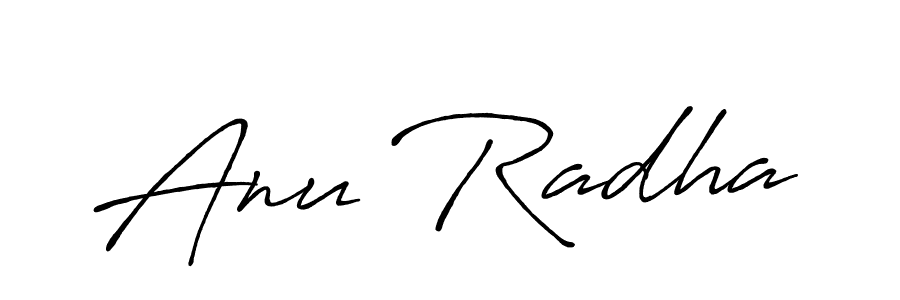 Use a signature maker to create a handwritten signature online. With this signature software, you can design (Antro_Vectra_Bolder) your own signature for name Anu Radha. Anu Radha signature style 7 images and pictures png