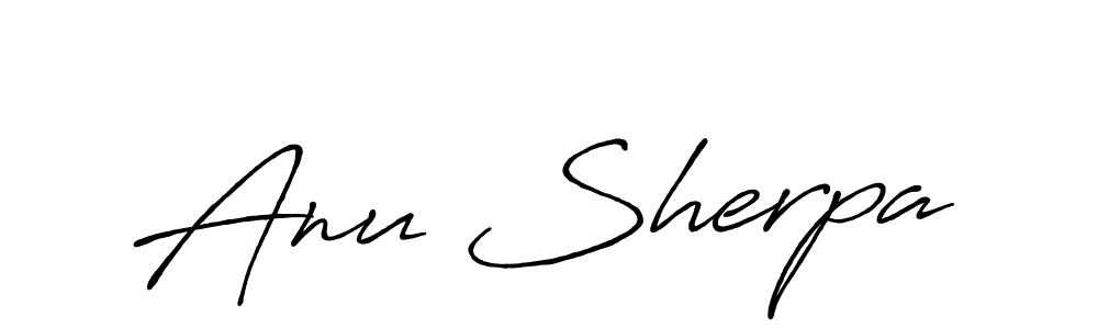 Also we have Anu Sherpa name is the best signature style. Create professional handwritten signature collection using Antro_Vectra_Bolder autograph style. Anu Sherpa signature style 7 images and pictures png