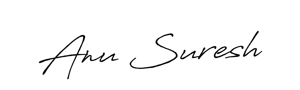Use a signature maker to create a handwritten signature online. With this signature software, you can design (Antro_Vectra_Bolder) your own signature for name Anu Suresh. Anu Suresh signature style 7 images and pictures png