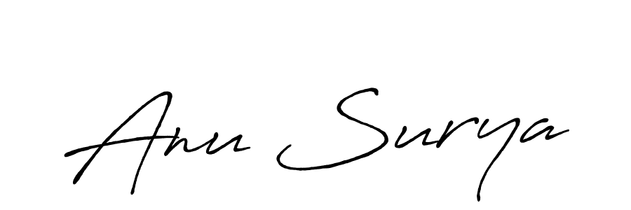 Design your own signature with our free online signature maker. With this signature software, you can create a handwritten (Antro_Vectra_Bolder) signature for name Anu Surya. Anu Surya signature style 7 images and pictures png