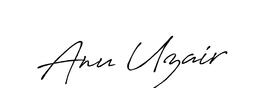 You should practise on your own different ways (Antro_Vectra_Bolder) to write your name (Anu Uzair) in signature. don't let someone else do it for you. Anu Uzair signature style 7 images and pictures png