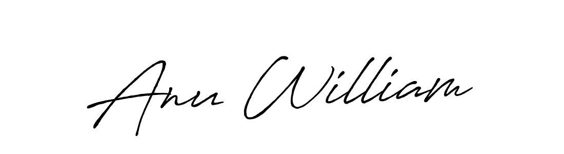 Create a beautiful signature design for name Anu William. With this signature (Antro_Vectra_Bolder) fonts, you can make a handwritten signature for free. Anu William signature style 7 images and pictures png