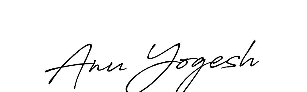 Also we have Anu Yogesh name is the best signature style. Create professional handwritten signature collection using Antro_Vectra_Bolder autograph style. Anu Yogesh signature style 7 images and pictures png