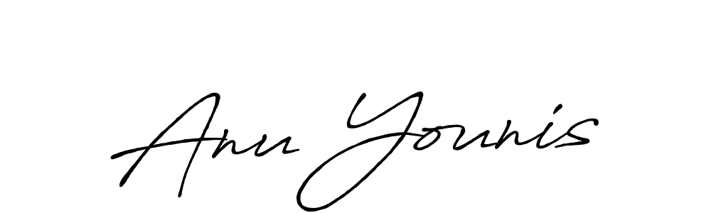 Also You can easily find your signature by using the search form. We will create Anu Younis name handwritten signature images for you free of cost using Antro_Vectra_Bolder sign style. Anu Younis signature style 7 images and pictures png