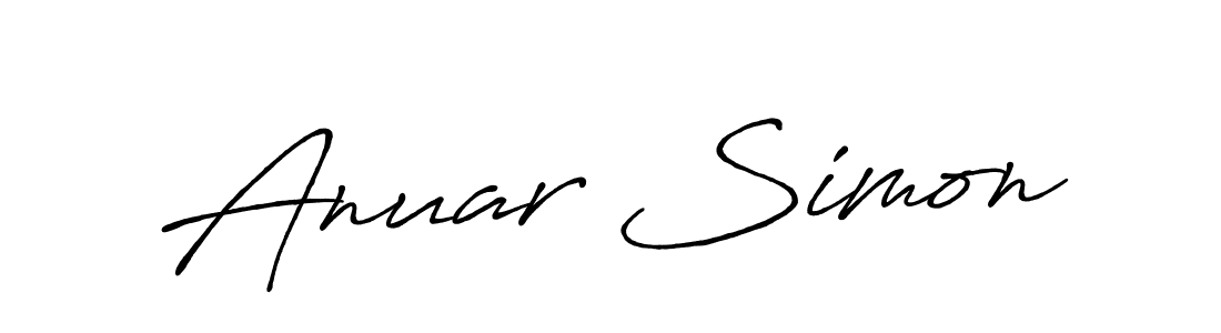 Here are the top 10 professional signature styles for the name Anuar Simon. These are the best autograph styles you can use for your name. Anuar Simon signature style 7 images and pictures png