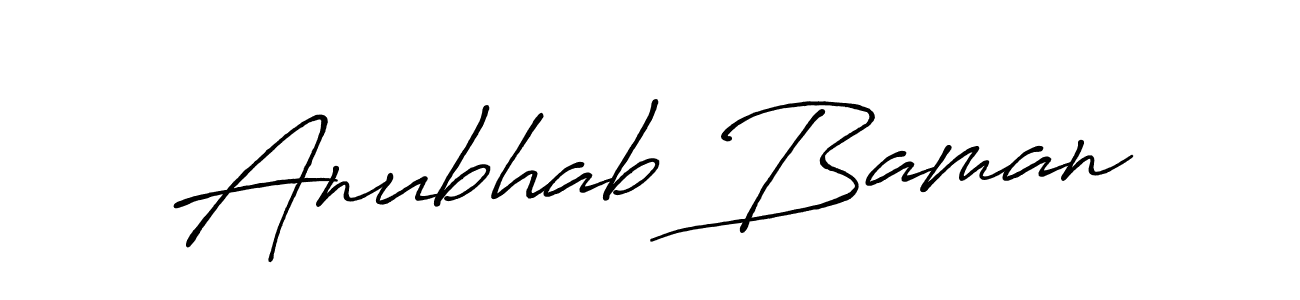 Anubhab Baman stylish signature style. Best Handwritten Sign (Antro_Vectra_Bolder) for my name. Handwritten Signature Collection Ideas for my name Anubhab Baman. Anubhab Baman signature style 7 images and pictures png