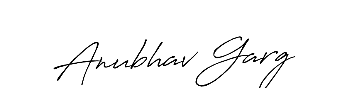 Use a signature maker to create a handwritten signature online. With this signature software, you can design (Antro_Vectra_Bolder) your own signature for name Anubhav Garg. Anubhav Garg signature style 7 images and pictures png