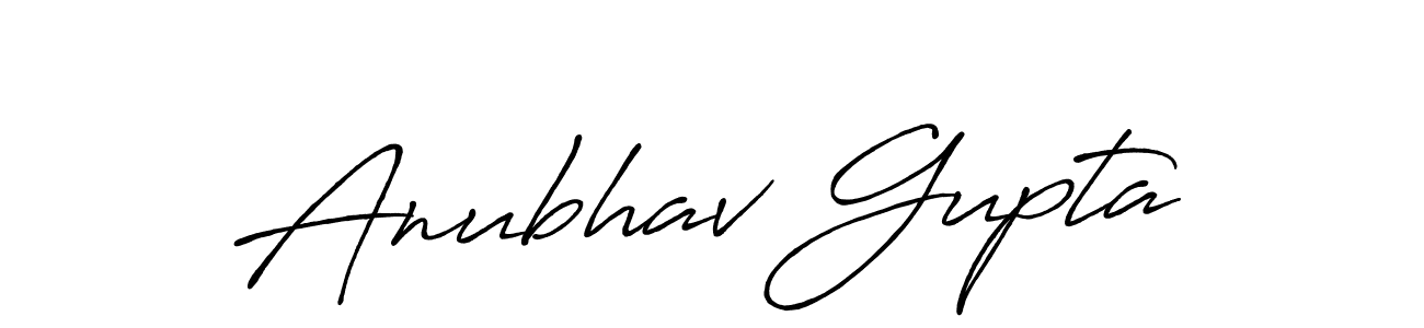 Also we have Anubhav Gupta name is the best signature style. Create professional handwritten signature collection using Antro_Vectra_Bolder autograph style. Anubhav Gupta signature style 7 images and pictures png