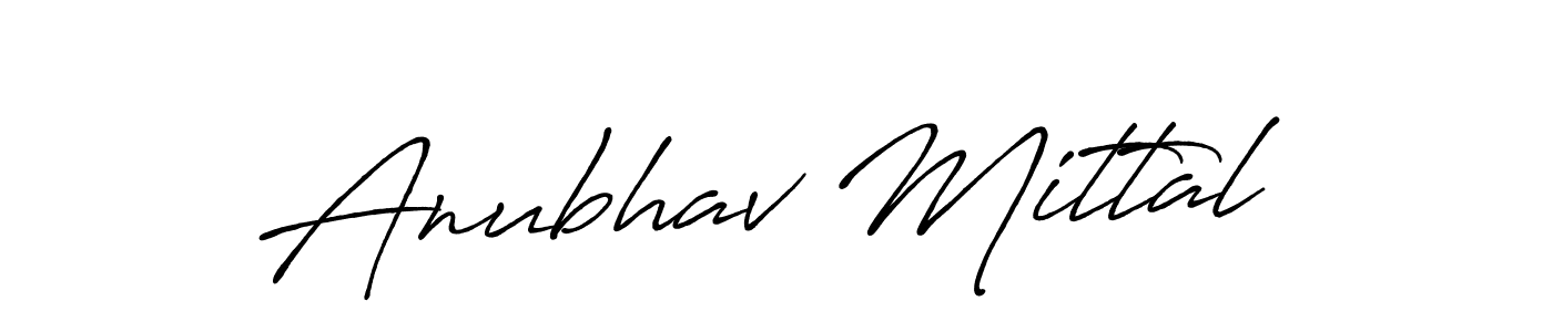 Make a beautiful signature design for name Anubhav Mittal. With this signature (Antro_Vectra_Bolder) style, you can create a handwritten signature for free. Anubhav Mittal signature style 7 images and pictures png