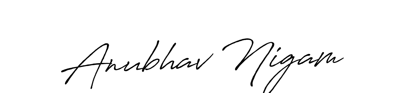 You can use this online signature creator to create a handwritten signature for the name Anubhav Nigam. This is the best online autograph maker. Anubhav Nigam signature style 7 images and pictures png