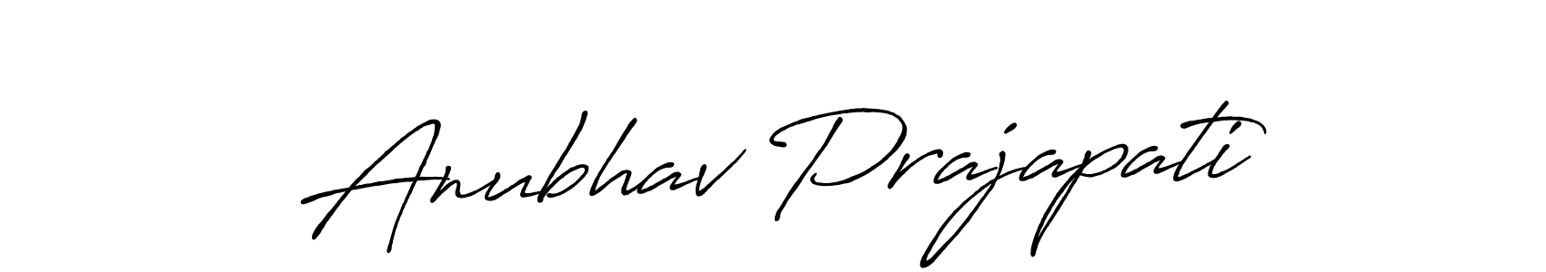 Create a beautiful signature design for name Anubhav Prajapati. With this signature (Antro_Vectra_Bolder) fonts, you can make a handwritten signature for free. Anubhav Prajapati signature style 7 images and pictures png