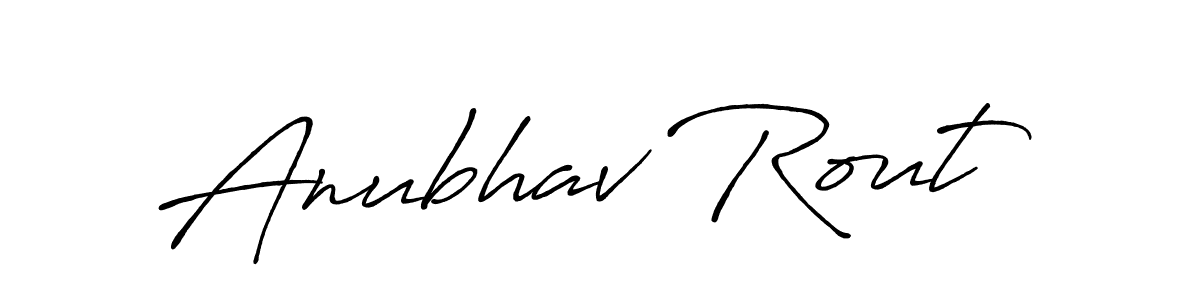 Anubhav Rout stylish signature style. Best Handwritten Sign (Antro_Vectra_Bolder) for my name. Handwritten Signature Collection Ideas for my name Anubhav Rout. Anubhav Rout signature style 7 images and pictures png