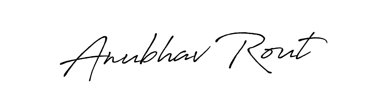 Anubhav Rout stylish signature style. Best Handwritten Sign (Antro_Vectra_Bolder) for my name. Handwritten Signature Collection Ideas for my name Anubhav Rout. Anubhav Rout signature style 7 images and pictures png