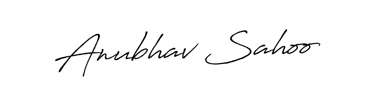 Create a beautiful signature design for name Anubhav Sahoo. With this signature (Antro_Vectra_Bolder) fonts, you can make a handwritten signature for free. Anubhav Sahoo signature style 7 images and pictures png