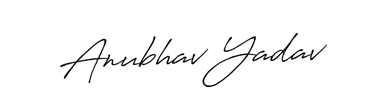 The best way (Antro_Vectra_Bolder) to make a short signature is to pick only two or three words in your name. The name Anubhav Yadav include a total of six letters. For converting this name. Anubhav Yadav signature style 7 images and pictures png