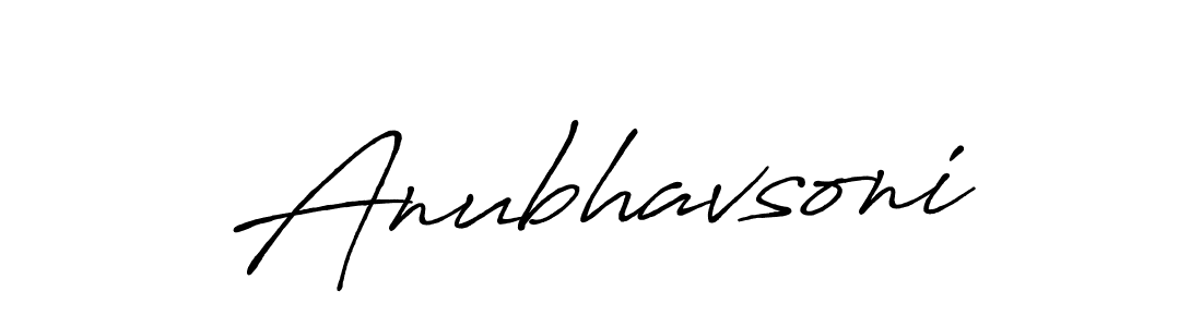 Antro_Vectra_Bolder is a professional signature style that is perfect for those who want to add a touch of class to their signature. It is also a great choice for those who want to make their signature more unique. Get Anubhavsoni name to fancy signature for free. Anubhavsoni signature style 7 images and pictures png