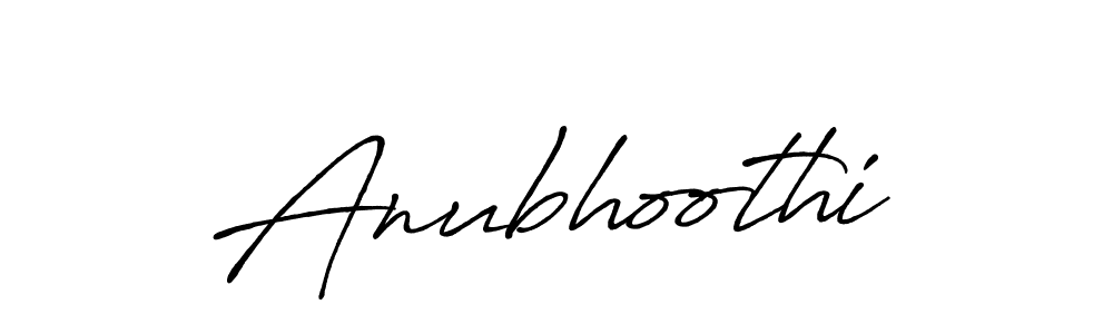 Make a beautiful signature design for name Anubhoothi. Use this online signature maker to create a handwritten signature for free. Anubhoothi signature style 7 images and pictures png